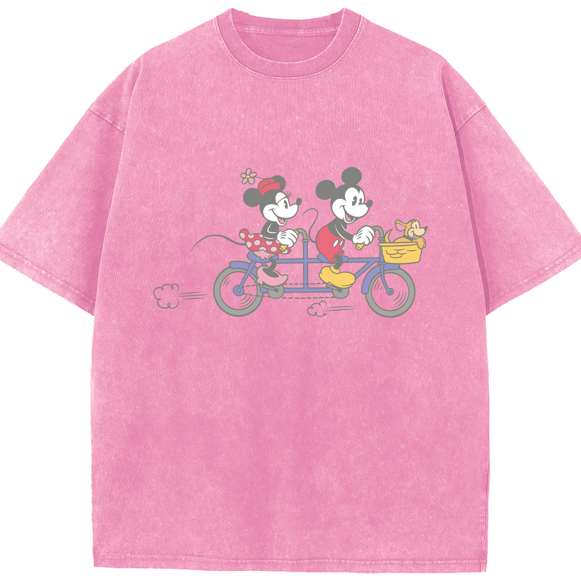 （画像用） ミッキーマウス Mickey Mouse 綿100% ヴィンテージ風 半袖Tシャツ（フロントプリント）